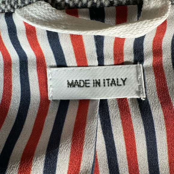 Thom Browne Gray Striped FRAYED-EDGE Overcoat, Size XS, €3470, Sold Out, NEW - Picture 8 of 12